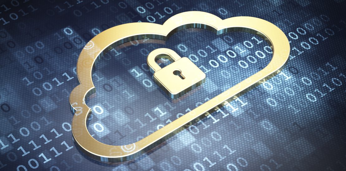 Cloud-Sicherheit Zeichen vor numerischem Code