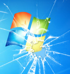 Windows-Bildschirm zerbrochen